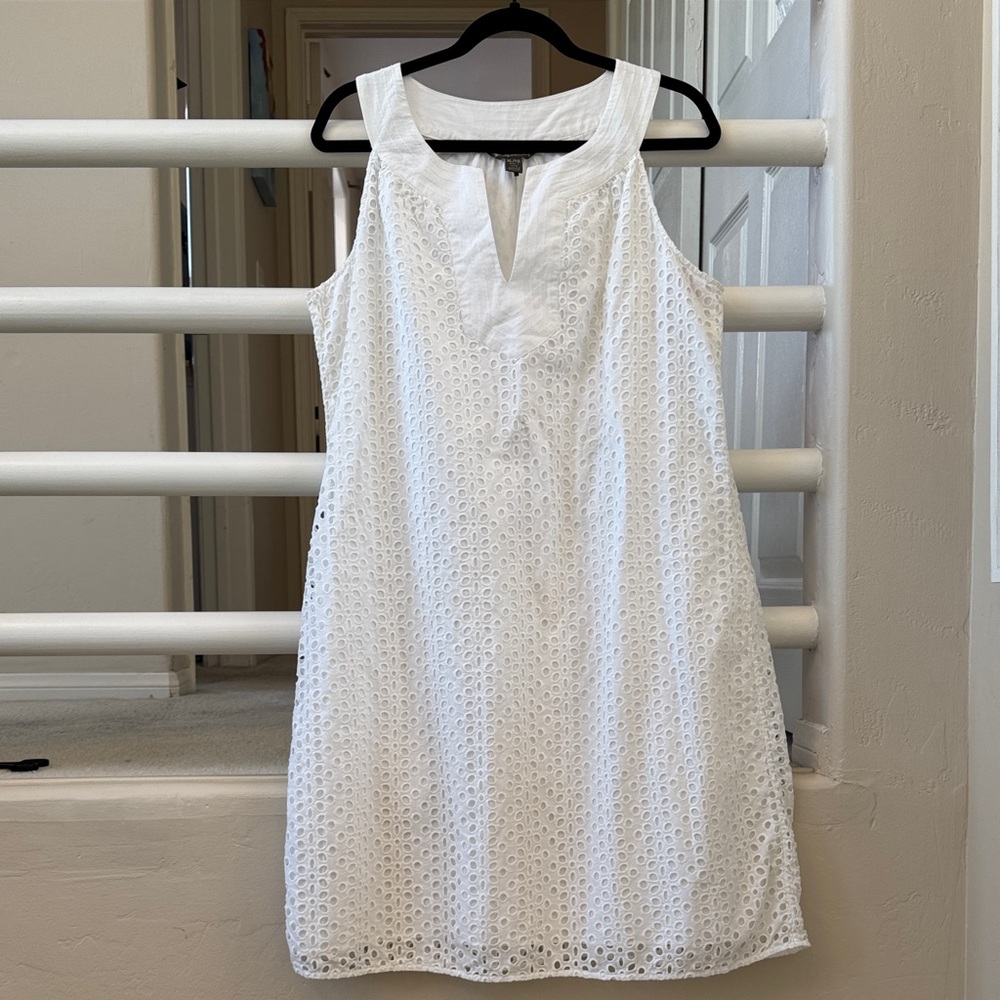 Tommy Bahama White Eyelet Sleeveless Shift Dress - Picture 2 of 5